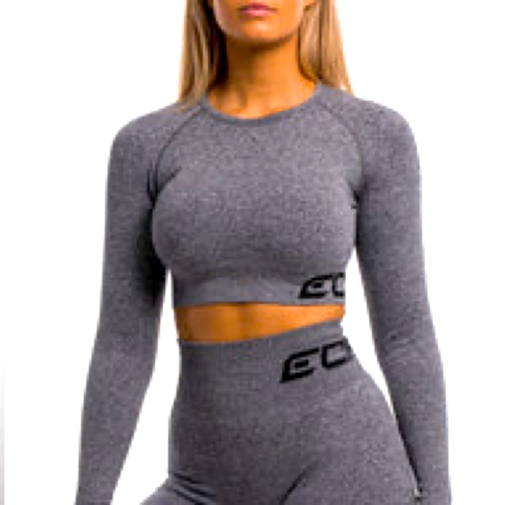 ECHT Arise Comfort Cropped Long Sleeve - Charcoal - Medium (10)